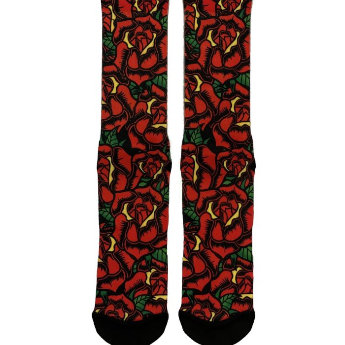 Calzini rosa rossa