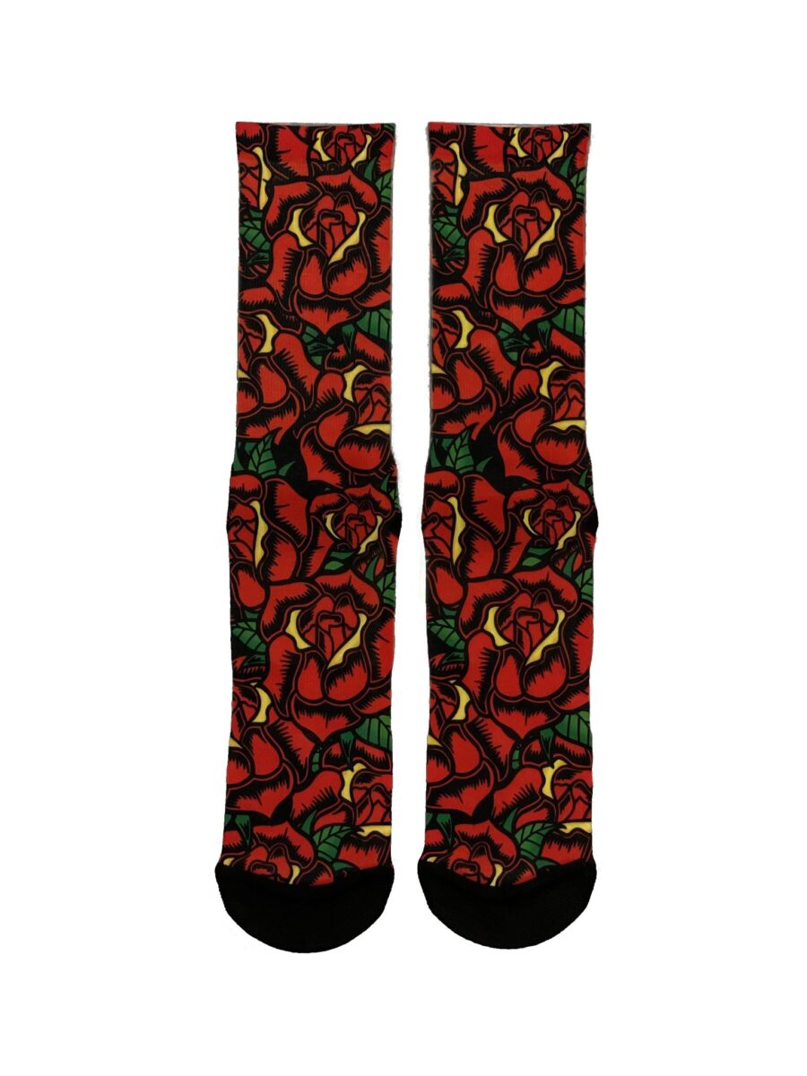 Bright red socks