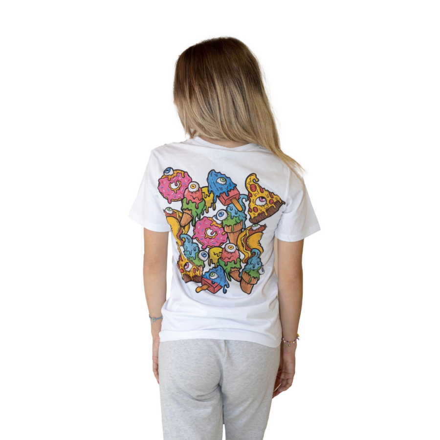 T-Shirt Food Monster bianca
