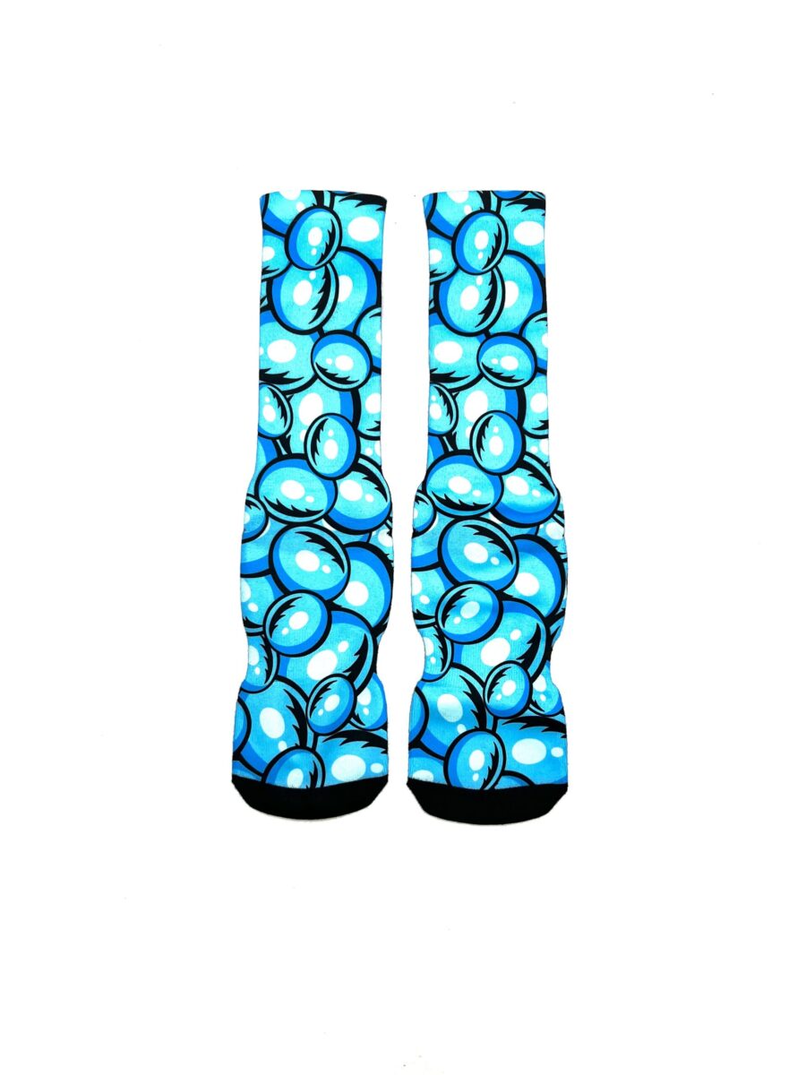 Blue bubble socks