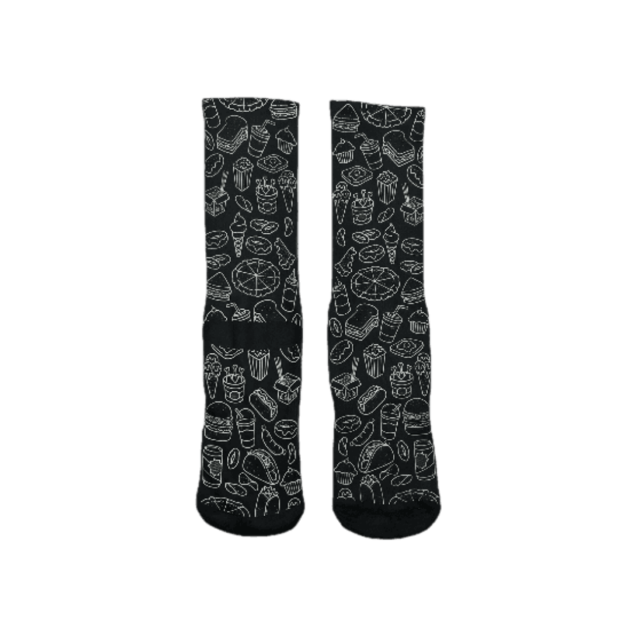 Black doodle socks